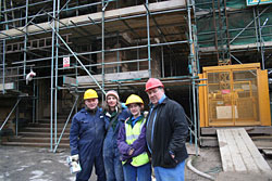 Rab, Linda, Eilidh & Morris on site