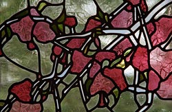 Milngavie - blossom window - detail: top half of door panel