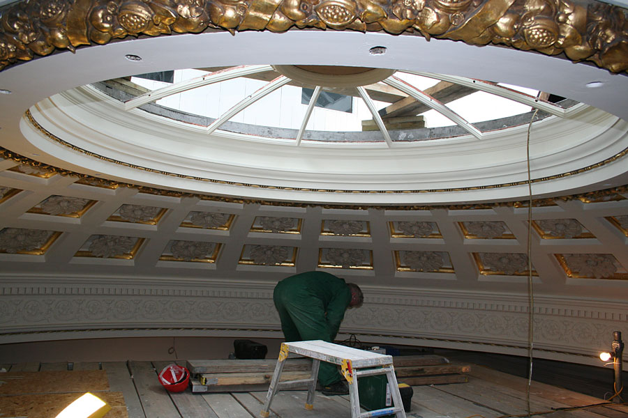 Restoration of zodiac dome.